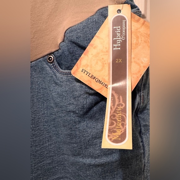 NWT High Waist Maternity Stretch Denim Capri Jeans Slim Boot Cut Fit Size 2X - Picture 7 of 8